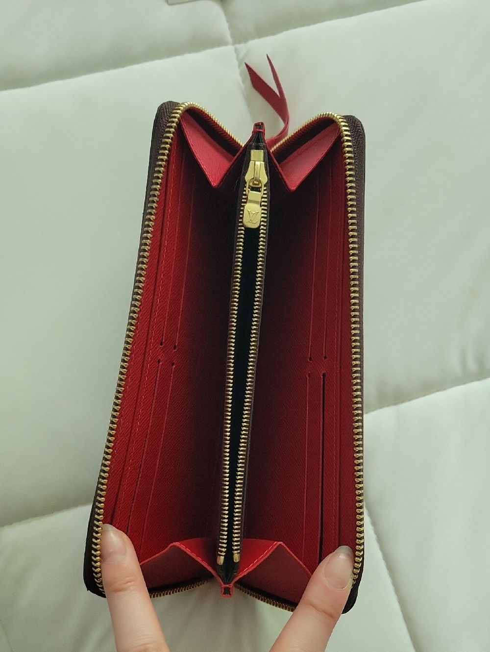 Louis Vuitton Damier Ebene Brown Check Zip Around Wallet - Picture 9 of 10